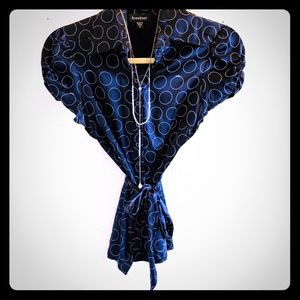 BeBe Silk top with tie waist. LadyBosssss